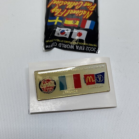 FIFA WORLD CUP 2002 France National Flag Pin McDonalds Coca Cola 1x2.5” - Picture 3 of 7